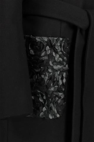 Czarny płaszcz damski wełniany elegancki Alla Rose 84714 - 103421