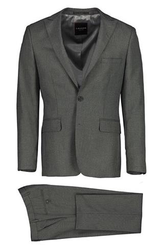 Grafitowy garnitur męski w mikro wzór 35222 - 106261