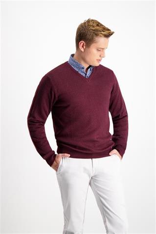DL0001.DZIANINA.V-NECK.KROPKI.BORDOWY.T.73839_S - 106851