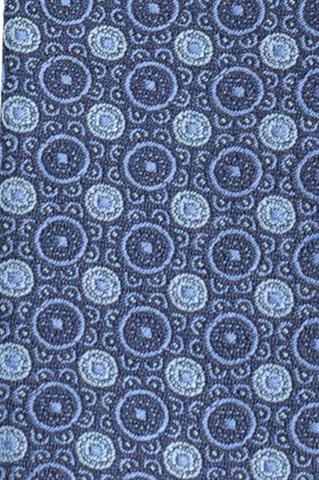 Granatowy krawat we wzory 57280 - 110081