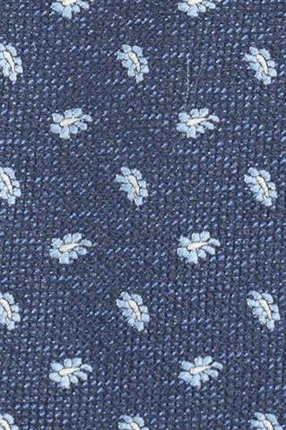 Granatowy krawat w drobne kwiatki 57259 - 110561