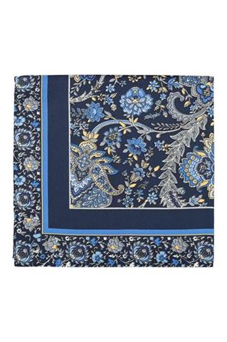 Granatowa poszetka we wzory 57245 - 110731