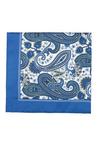 Niebieska poszetka w wzór paisley 57251 - 110911