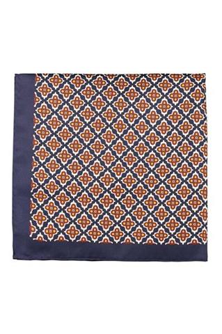 Granatowa poszetka we wzory 57252 - 110941