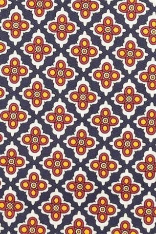 Granatowa poszetka we wzory 57252 - 110951