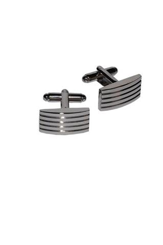 Srebrne spinki w tłoczone prążki 57225 - 111341