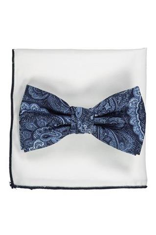 Granatowa mucha w wzór paisley 57231 - 111561