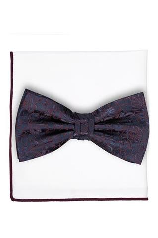 Granatowa mucha z fioletowym wzorem 57300 - 112831