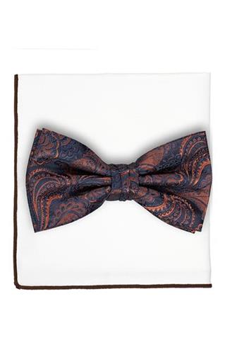 Granatowa mucha w brązowe wzory 57301 - 112851