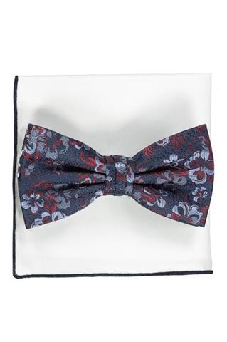 Granatowa mucha w kwiaty 57303 - 112891