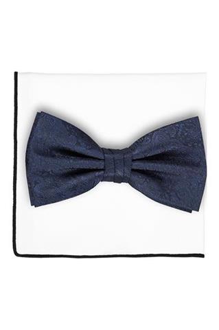 Granatowa mucha w subtelny wzór 57305 - 112931