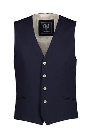 Granatowa kamizelka męska w kratkę Bruno 10131 - 116141