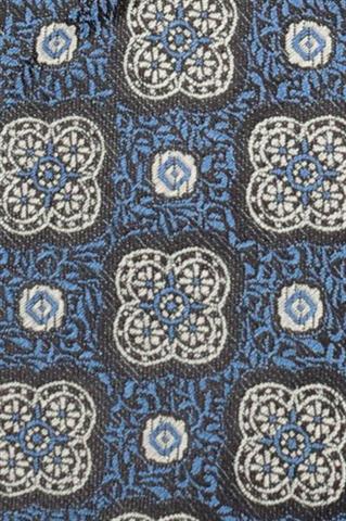 Niebieski krawat w kwiaty 73083 - 118571