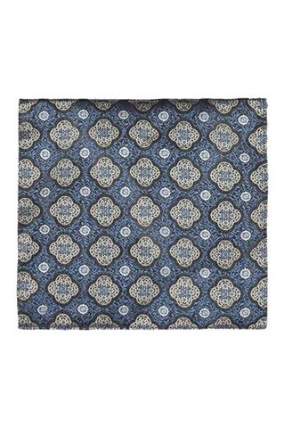 Niebieska poszetka we wzory 73088 - 118741