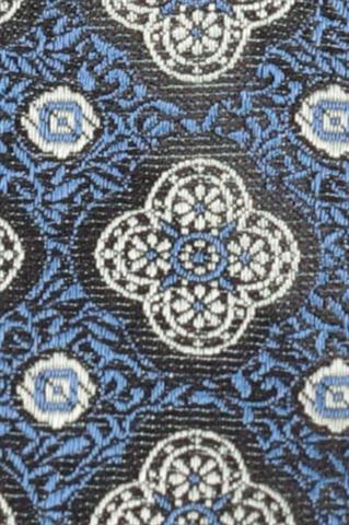 Niebieska poszetka we wzory 73088 - 118751