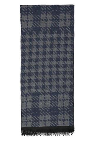 Popielaty szal męski w kratę 73082 - 118831