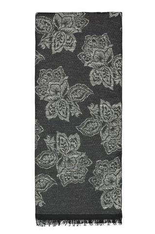 Szary szal męski w kwiaty 73102 - 118891