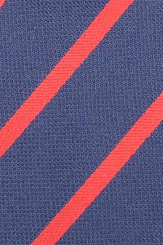 Granatowy krawat w skośne pasy 57204 - 119171