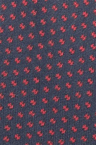 Granatowy krawat w czerwony wzór 57205 - 119201