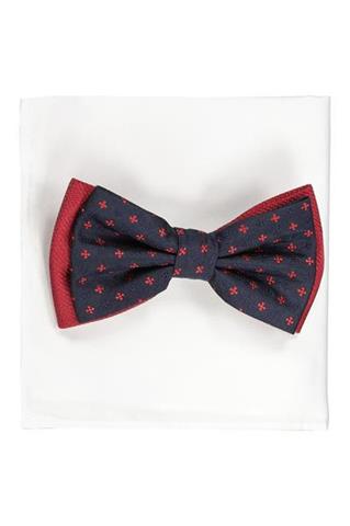 Granatowa muszka we wzory 57210 - 119301