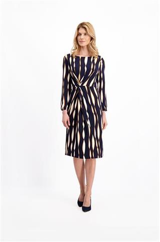 Granatowa sukienka we wzory Renee 85052 - 119421