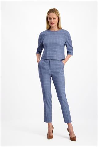 Niebieska bluzka w kratę Lumi Boston 85107 - 120351