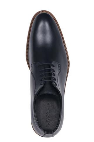 Czarne buty skórzane męskie-derby 72840 - 12061