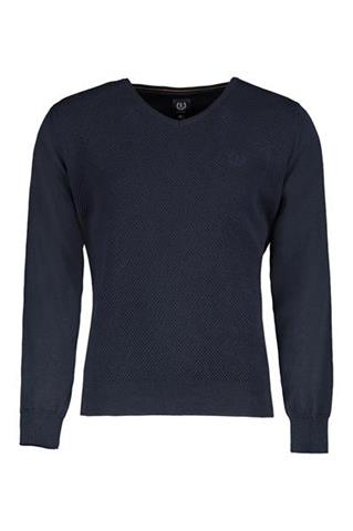 Granatowy sweter męski V-neck 73844 - 122151