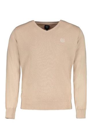 Beżowy sweter męski V-neck 73847 - 122181