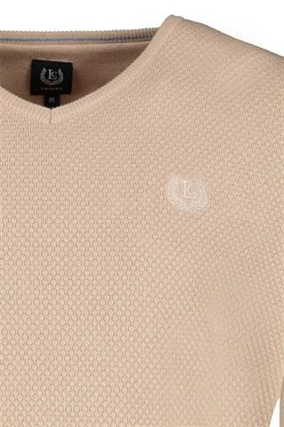 Beżowy sweter męski V-neck 73847 - 122191