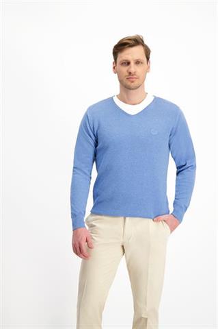 Niebieski sweter męski V-neck 73845 - 122271