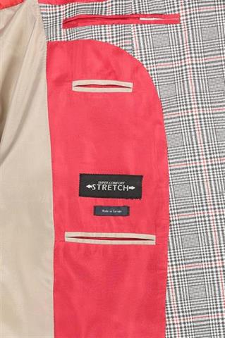 Marynarka w kratę Remy Check Red 46066 - 123981