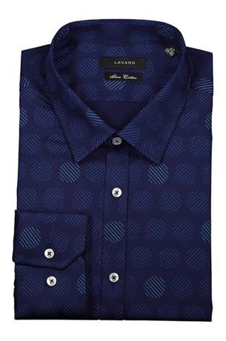 Granatowa męska koszula we wzory 92999 - 124161