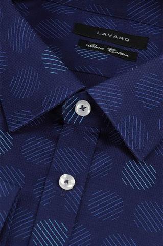 Granatowa męska koszula we wzory 92999 - 124181