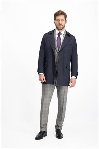 Granatowy płaszcz męski Raulo Tech 24522 - 125941