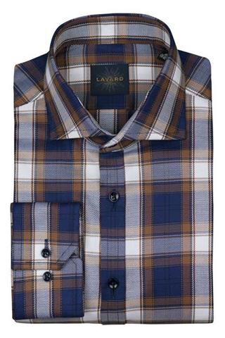 Męska koszula w kratę Lavard Gold 93171 - 126491