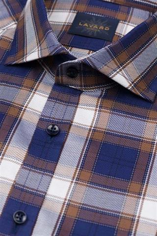 Męska koszula w kratę Lavard Gold 93171 - 126521