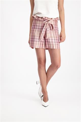 Krótkie spodenki damskie w kratę Grace Elva 85082 - 137361