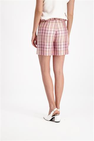 Krótkie spodenki damskie w kratę Grace Elva 85082 - 137371