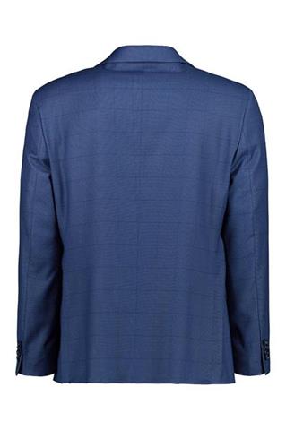 Granatowy garnitur męski w kratę 34925 - 139811