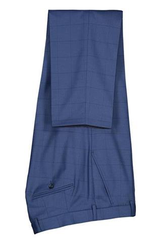 Granatowy garnitur męski w kratę 34925 - 139821