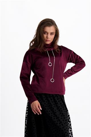Purpurowa bluza z łańcuszkami 84126 - 141381