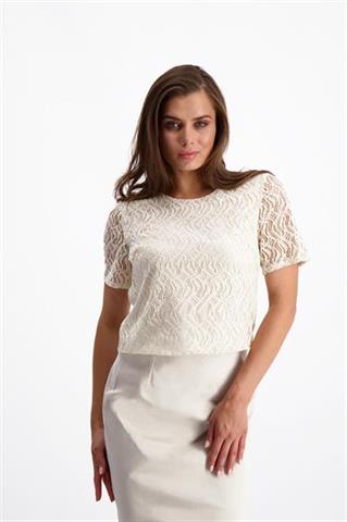 Elegancka bluzka écru 83746 - 144951