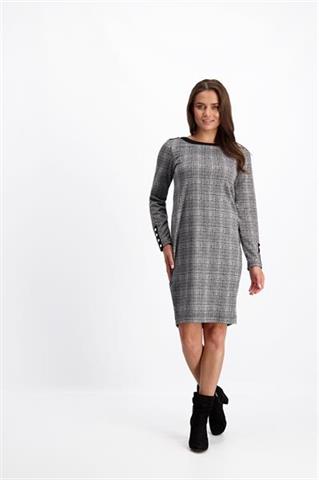 Sukienka w kratę ze srebrnymi nitami Greta 84105 - 145851