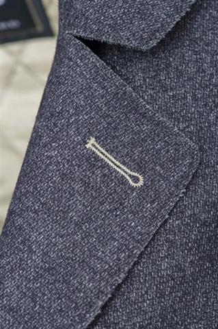 Płaszcz w kolorze granatowego melanżu Simone Picasso 23113 - 1471