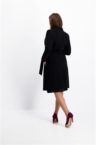 Czarny płaszcz damski wełniany Donna Tuch 84014 - 147481