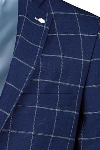 Granatowa marynarka w kratę 46045 - 148181