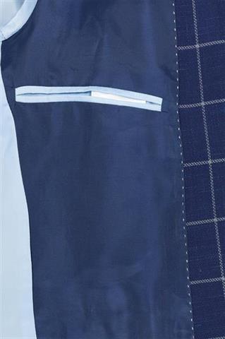 Granatowa marynarka w kratę 46045 - 148191