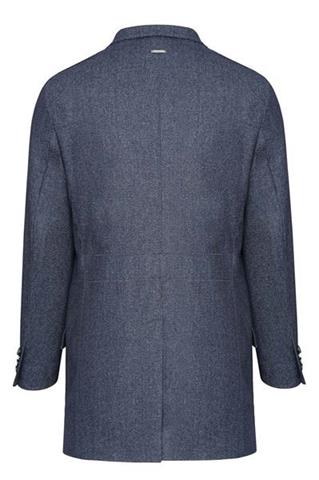Płaszcz w kolorze granatowego melanżu Simone Picasso 23113 - 1491