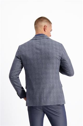 Szara marynarka męska w kratę Casimiro Maxi Breeze 46033 - 149231